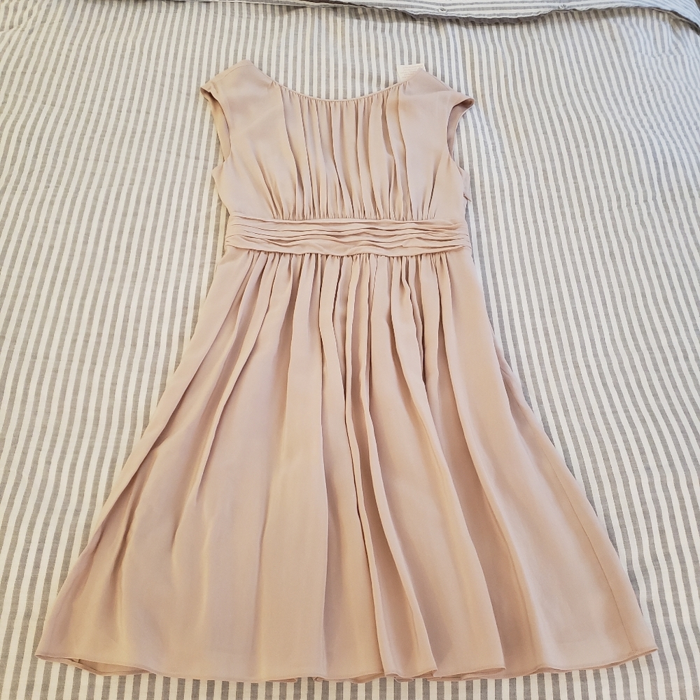 Blush-colored party dress